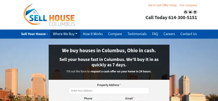 Screenshot Sell House Columbus