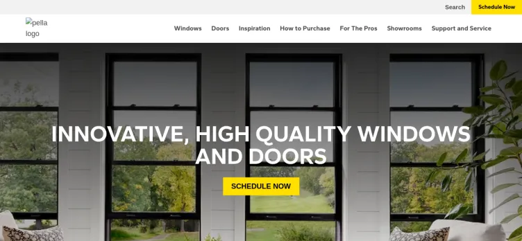 Screenshot Pella Windows and Doors of Southern New England