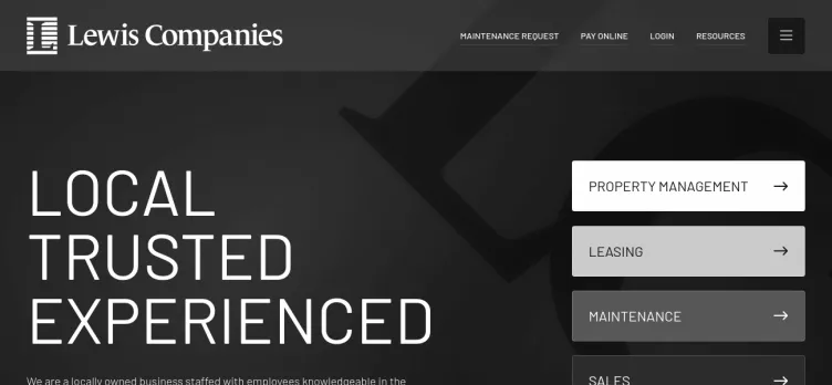 Screenshot Lewis Companies