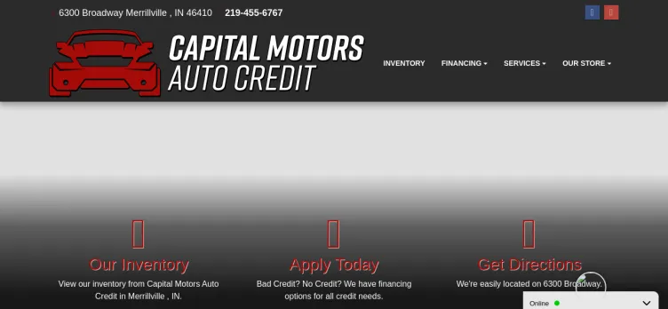 Screenshot Capital Motors Auto Credit