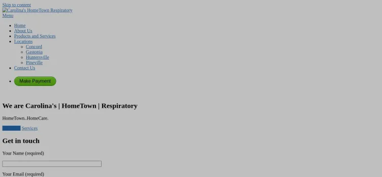 Screenshot Carolinas Hometown Respiratory