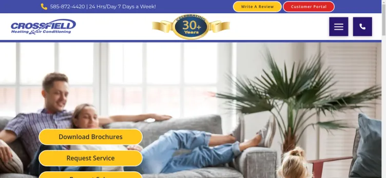 Screenshot Crossfield Heating & Air Conditioning