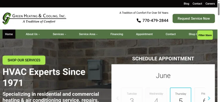 Screenshot Green Heating & Cooling