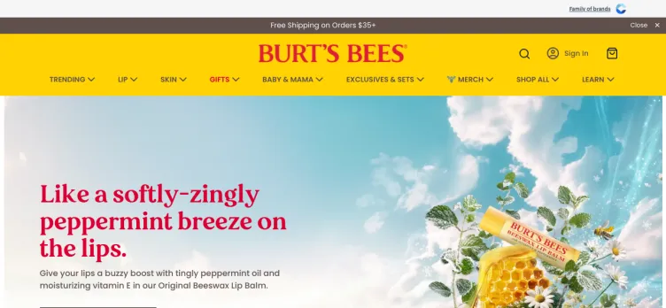 Screenshot Burt's Bees