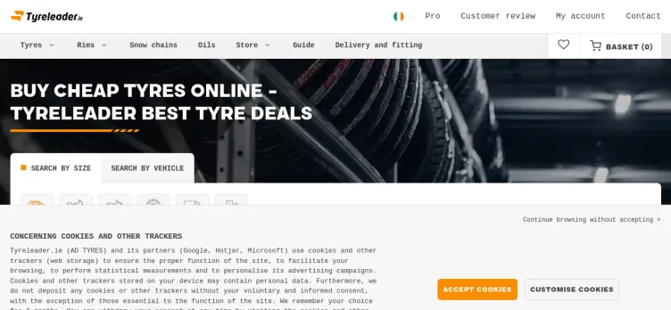 Screenshot Tyreleader.ie