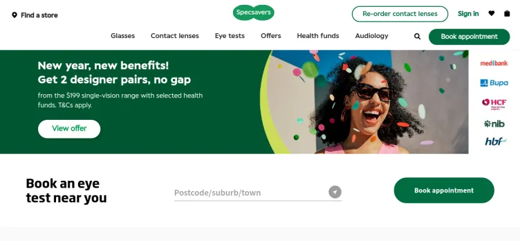 Screenshot SpecSavers