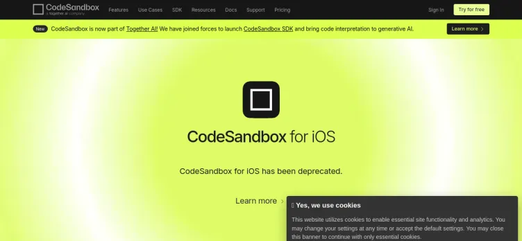 Screenshot CodeSandbox