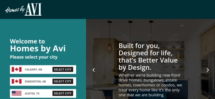 Screenshot Homes by Avi (Canada)
