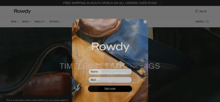 Screenshot Rowdy Bags