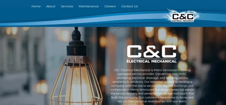 Screenshot C&C Electrical/Mechanical