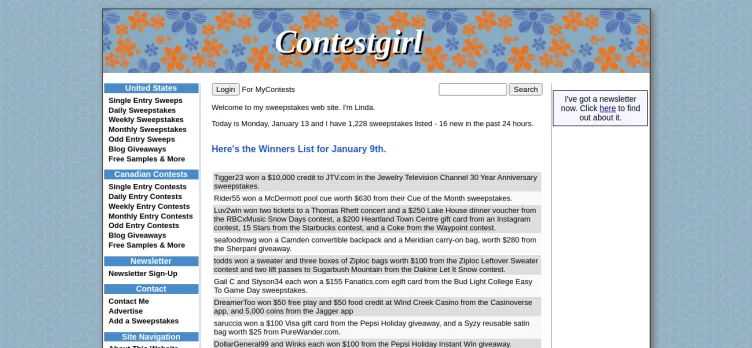 Screenshot Contestgirl