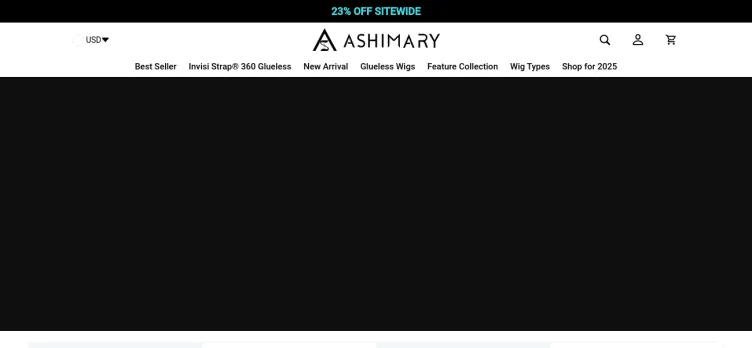 Screenshot Ashimary Hair Official Website