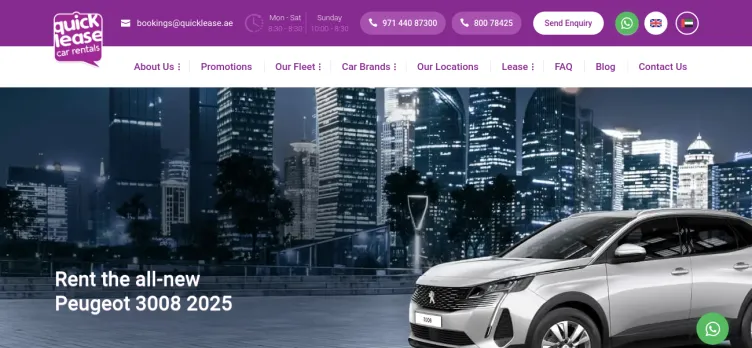 Screenshot Quicklease Car Rental