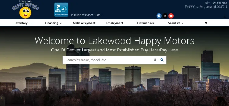 Screenshot Lakewood Happy Motors