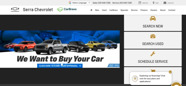 Screenshot Serra Chevrolet