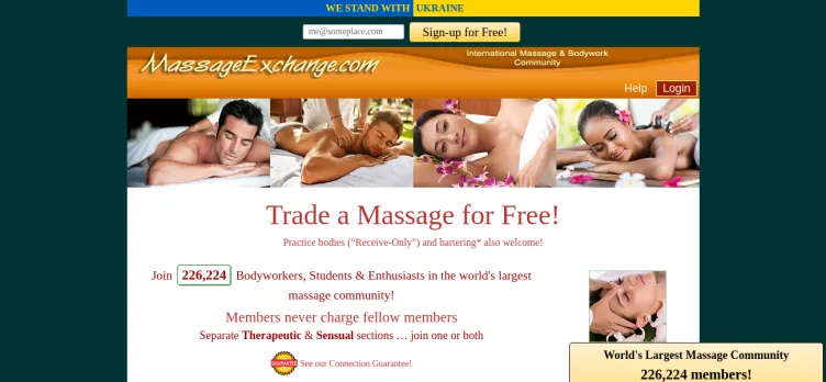 Screenshot MassageExchange