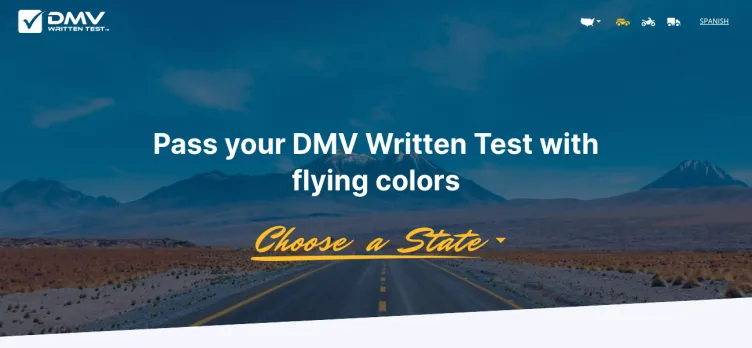 Screenshot DMV WRITTEN TEST