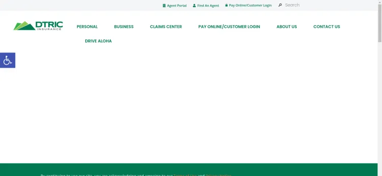 Screenshot DTRIC Insurance Company, Limited