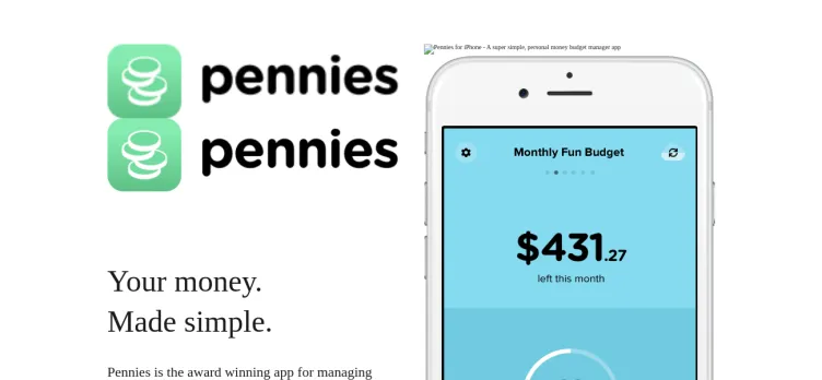Screenshot Pennies – Budget and Expenses