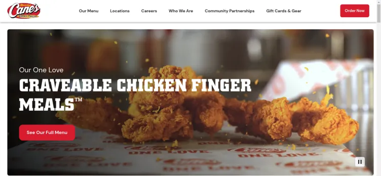 Screenshot Raising Cane's Chicken Fingers