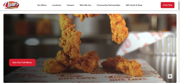 Screenshot Raising Cane's Chicken Fingers