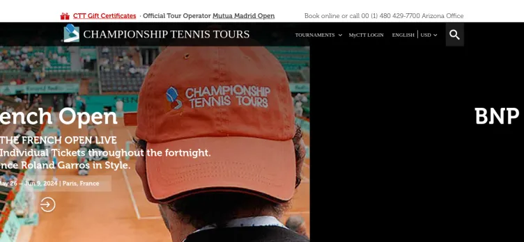 Screenshot Tennis Tours