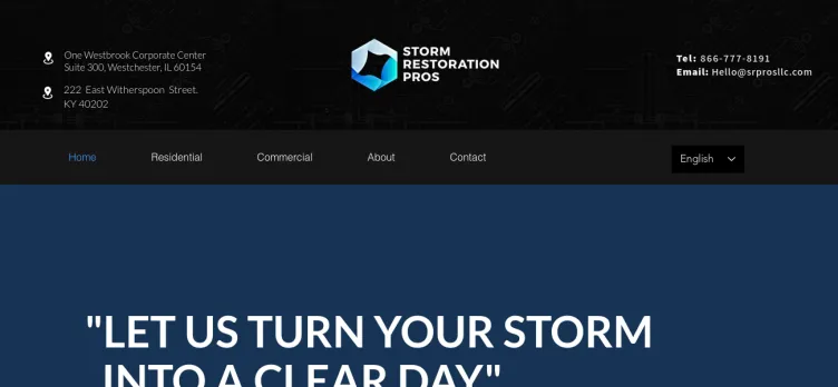 Screenshot Storm Restoration Pros, SRP