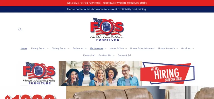 Screenshot FOS Furniture