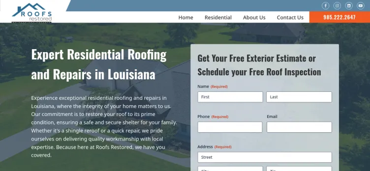 Screenshot Roofs Restored USA