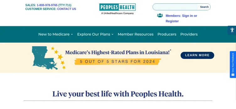 Screenshot Peoples Health Network