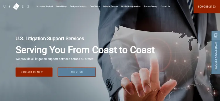 Screenshot U.S Litigation Support Services