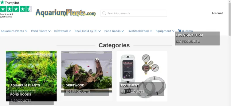 Screenshot AquariumPlants.Com