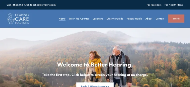 Screenshot Hearing Care Solutions