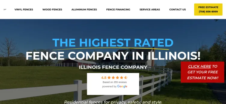 Screenshot Illinois Fence Company
