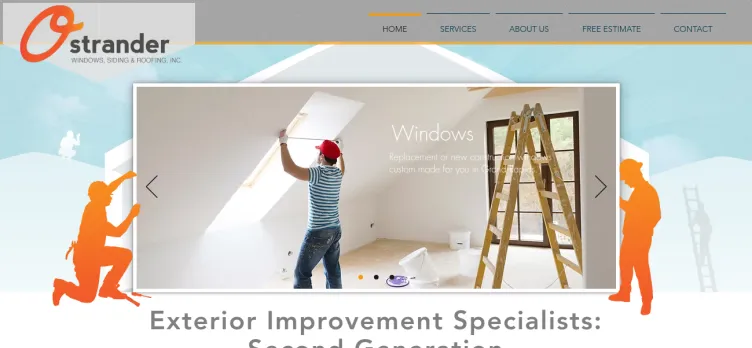 Screenshot Ostrander Windows, Siding & Roofing