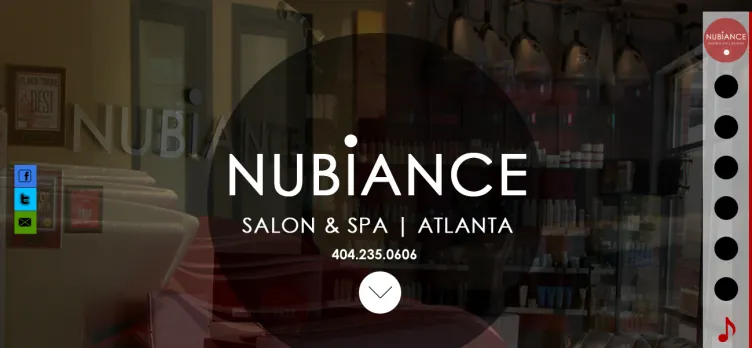Screenshot Nubiance Salon & Spa