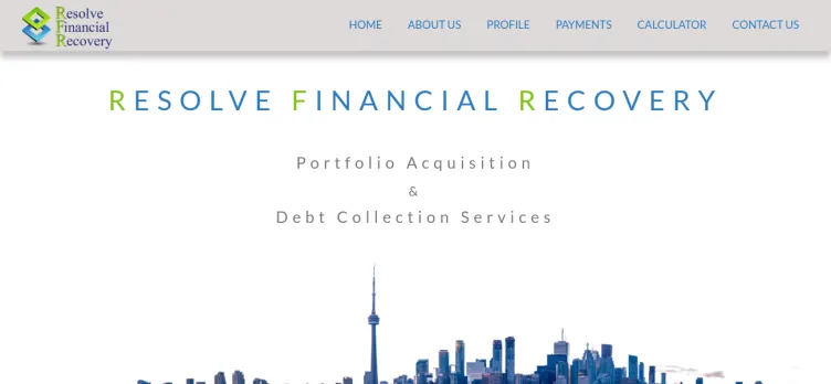 Screenshot Resolve Financial Recovery