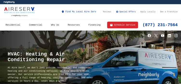 Screenshot Aire Serv of Newark DE