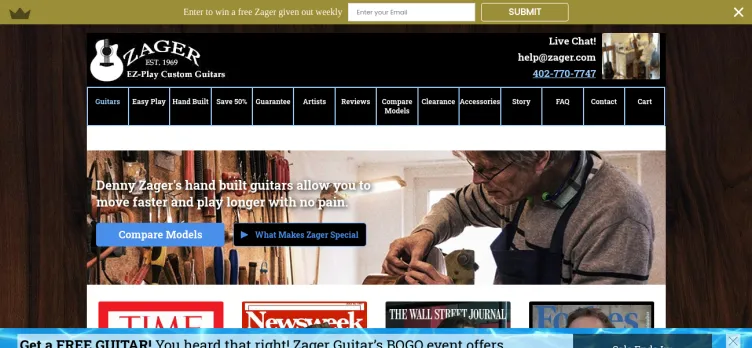 Screenshot Zager Guitars