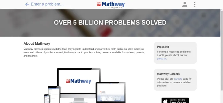 Screenshot Mathway