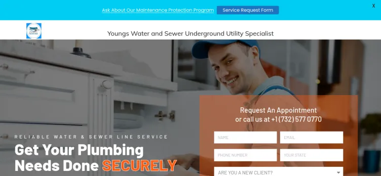 Screenshot Young's Water and Sewer