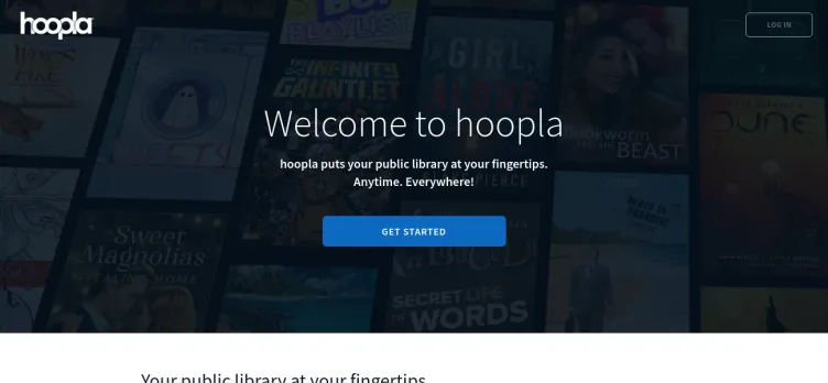 Screenshot hoopla Digital