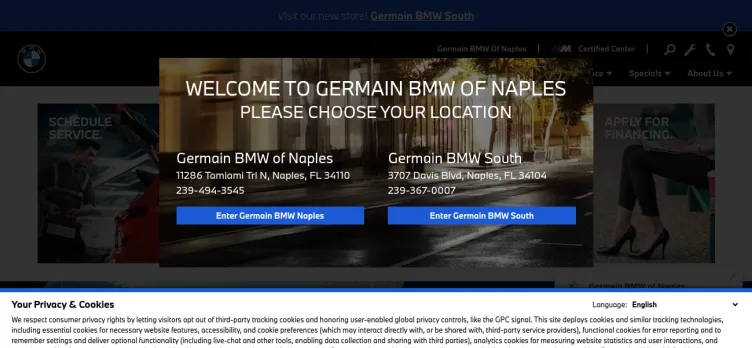 Screenshot Germain BMW of Naples