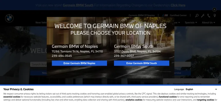 Screenshot Germain BMW of Naples