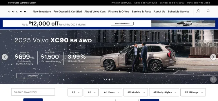 Screenshot Volvo Cars Winston Salem