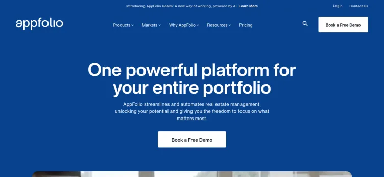 Screenshot Online Portal by AppFolio