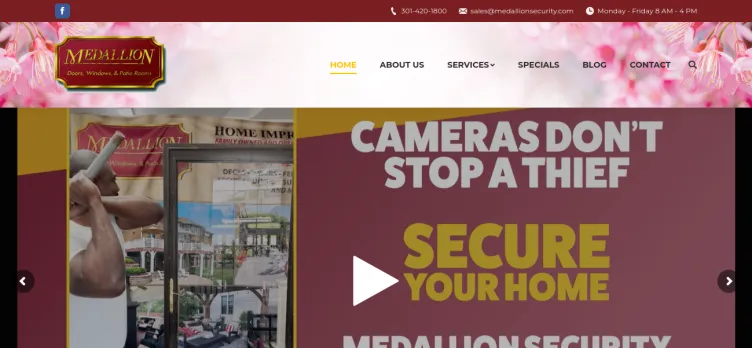 Screenshot Medallion Security Door & Window Company of