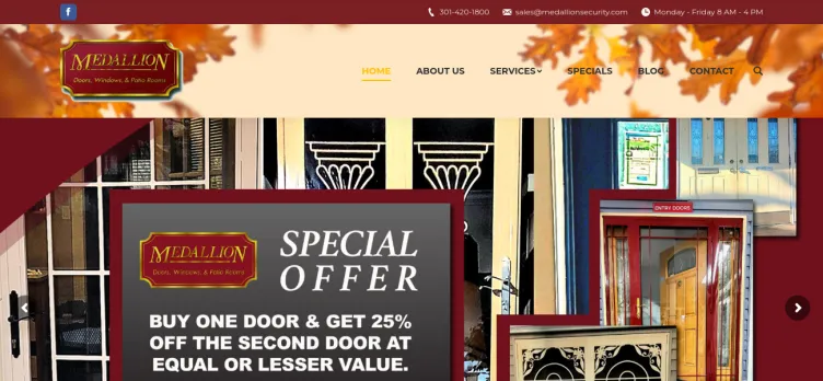 Screenshot Medallion Security Door & Window Company of