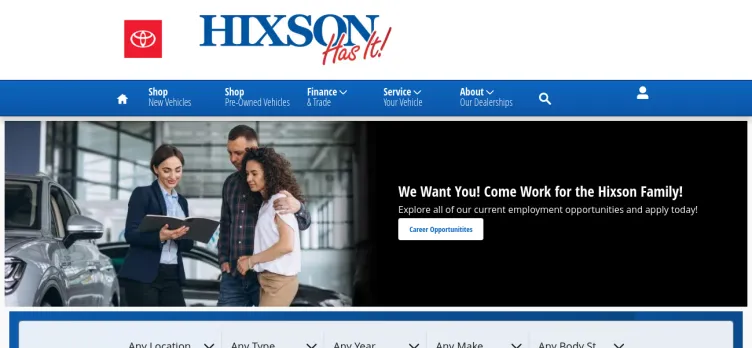 Screenshot Hixson Autoplex of Alexandria