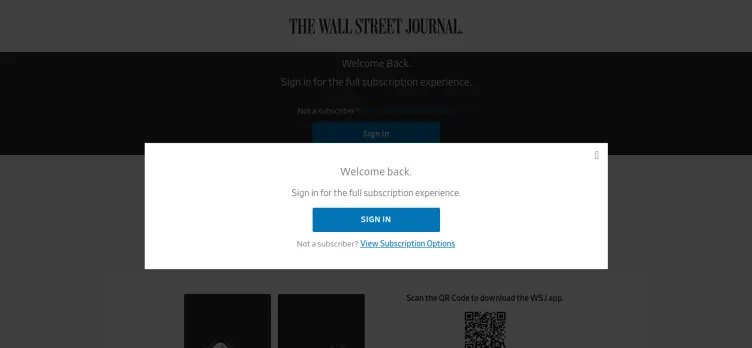 Screenshot The Wall Street Journal.